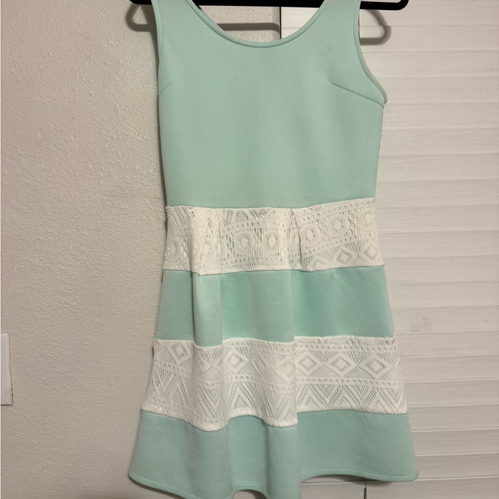Mint and White Dress